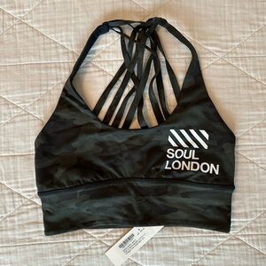 SoulCycle Lululemon London Camo Strappy Sports Bra